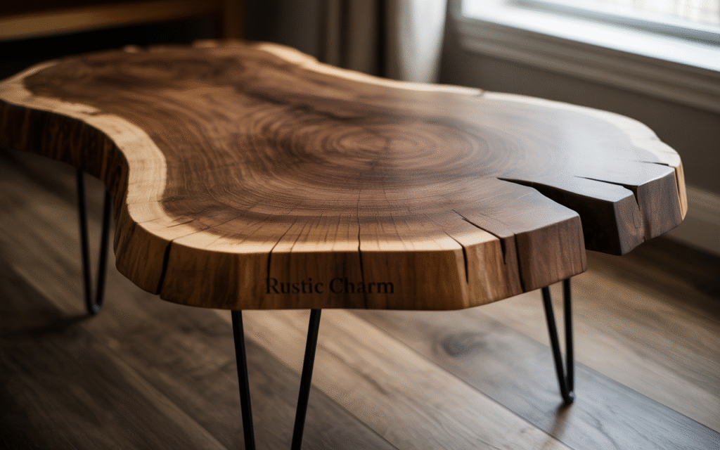Raw Edge Wood Coffee Table