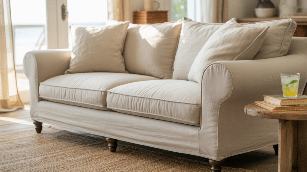 Linen Slipcover Sofa