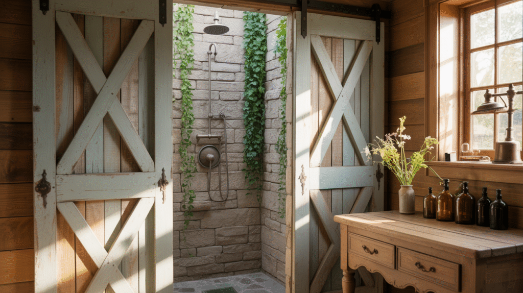 Barn Door Shower