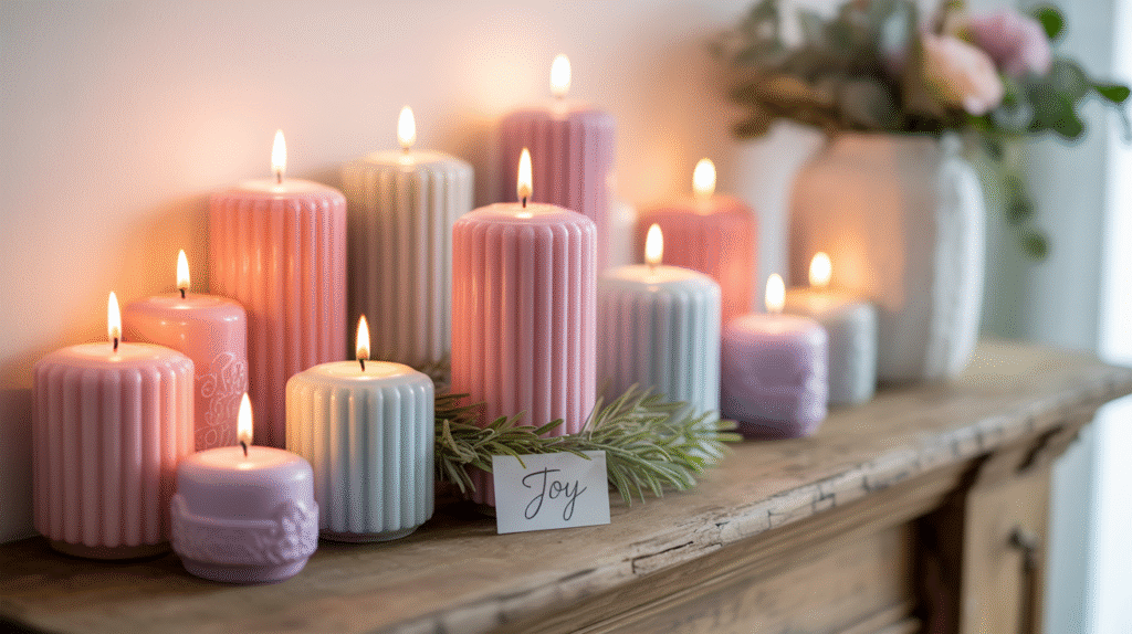 Soft Pastel Candles