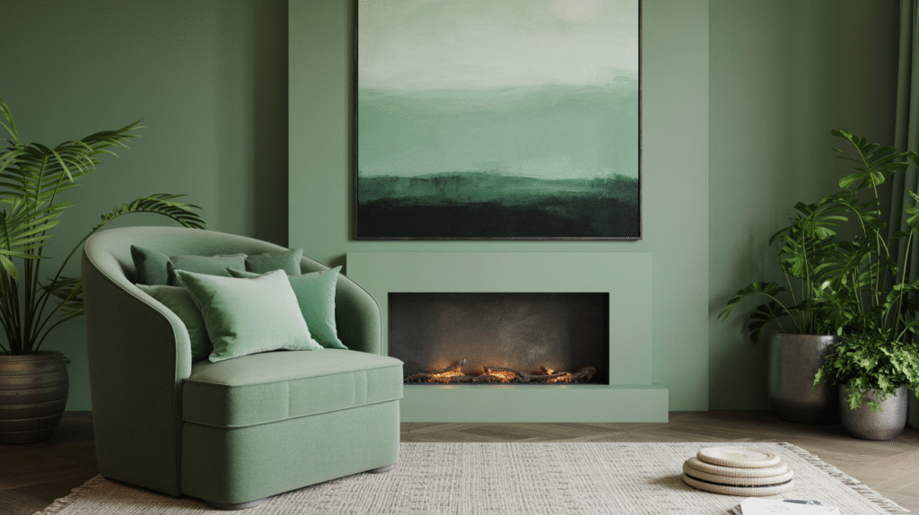 Layered Shades of Green for Monochrome Harmony