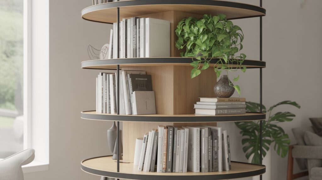 Rotating Tower Corner Shelf