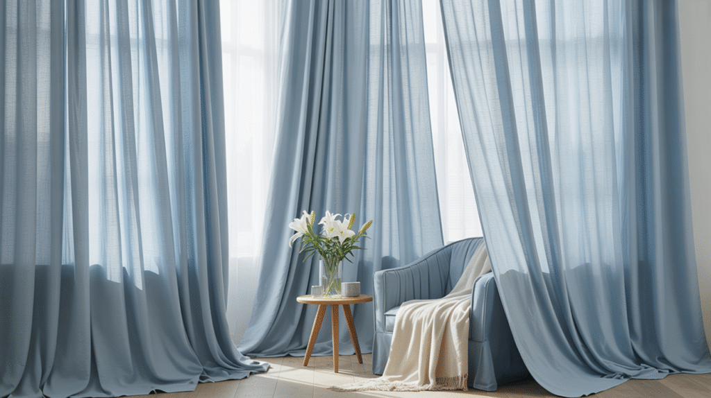 Sky Blue Curtains