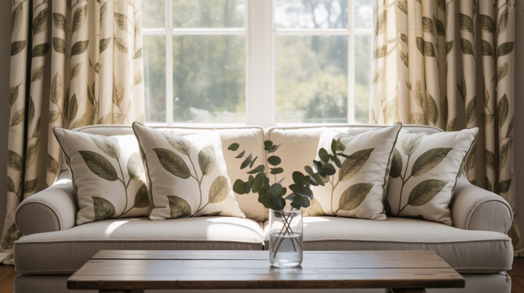 Leaf-Patterned Textiles for Botanical Charm