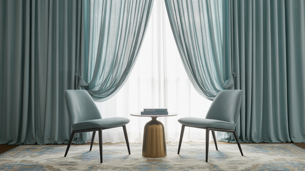  Muted Blue Curtains