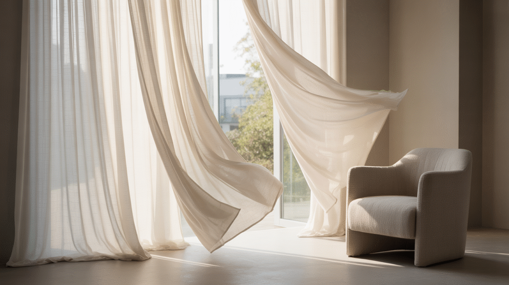 Sheer White Curtains