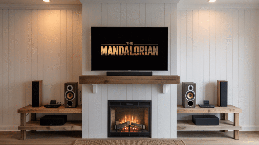 Vertical Shiplap with Mounted TV