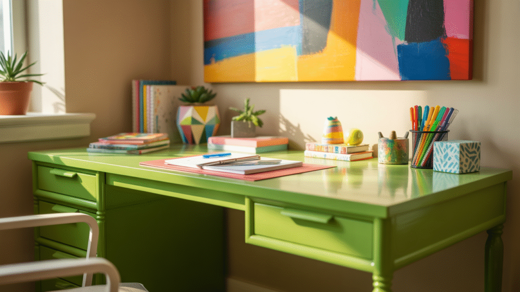 Lime Green Desk