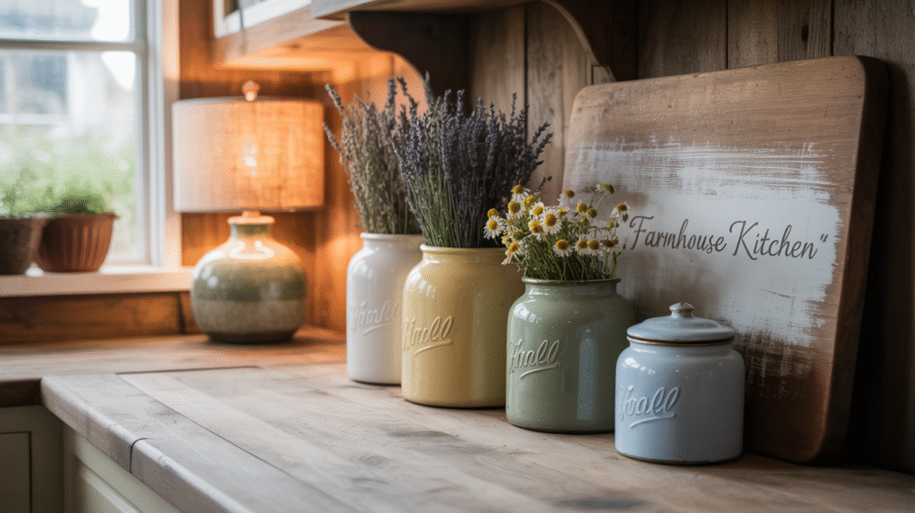 Vintage Farmhouse Countertop Charm