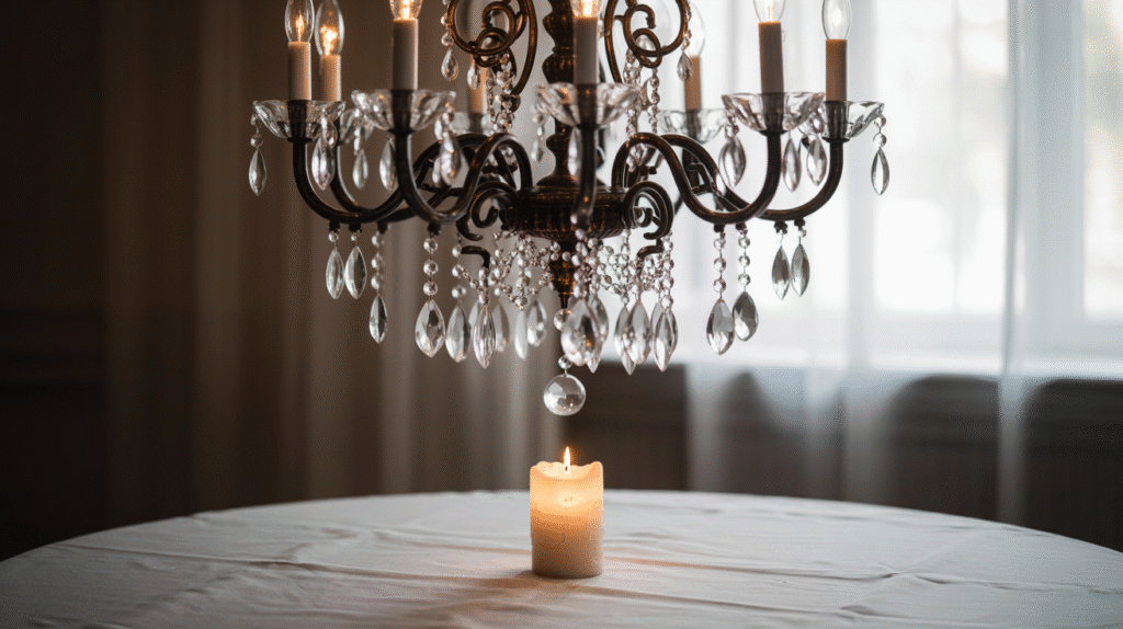 Vintage Black Chandelier