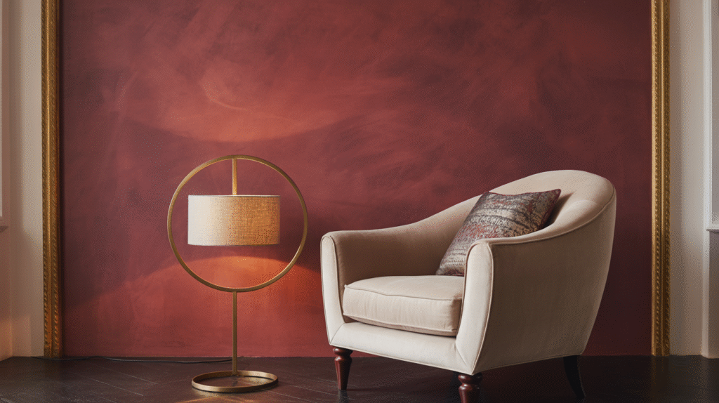 Burgundy Accent Wall