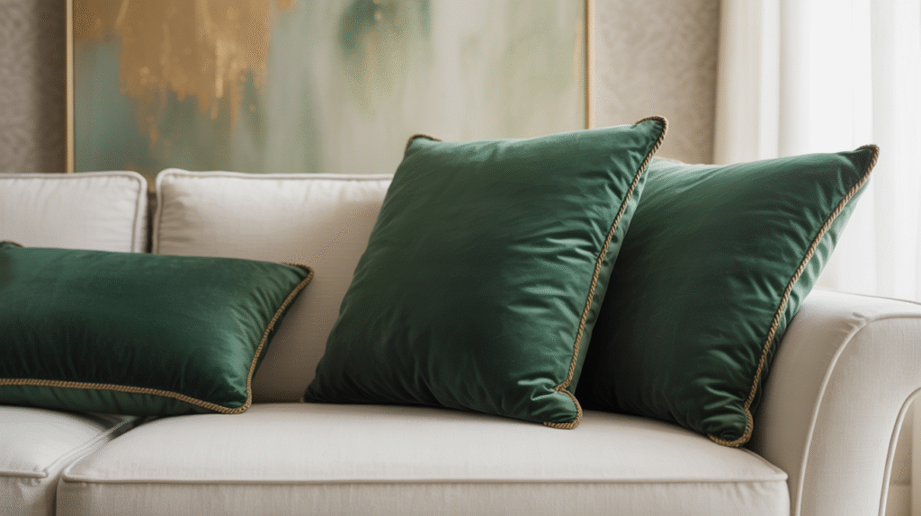 Emerald Green Pillows for a Luxe Accent