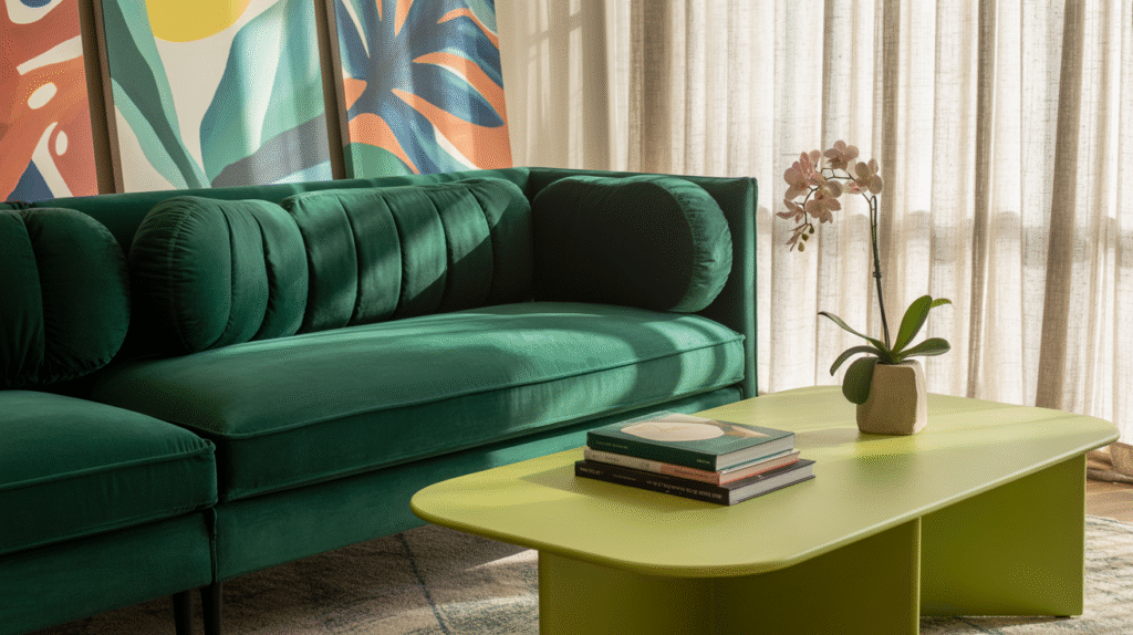Tropical Aesthetic with Bold Green Tones