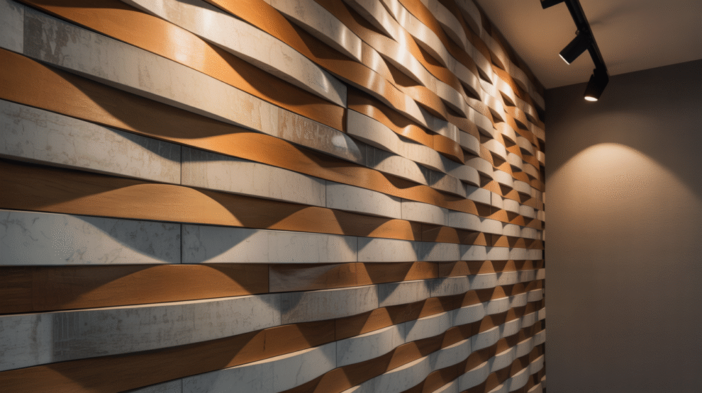Layered Textured Wall Panels