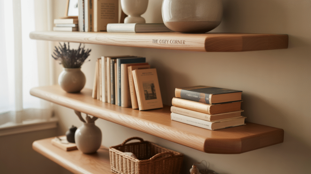 Floating Wood Shelves