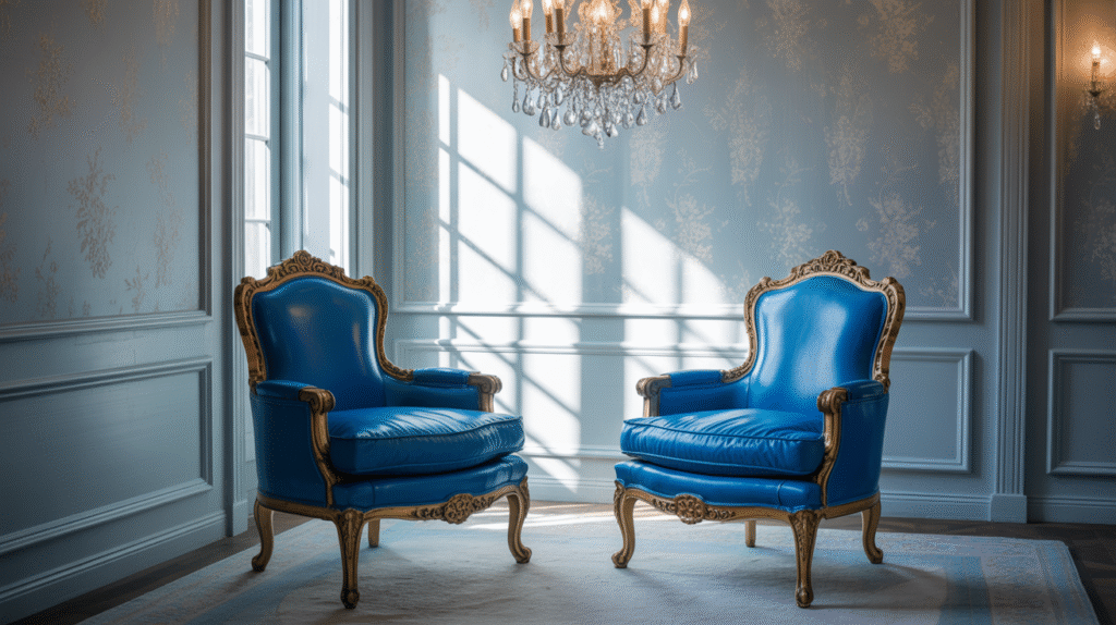 Blue King Louis Chairs