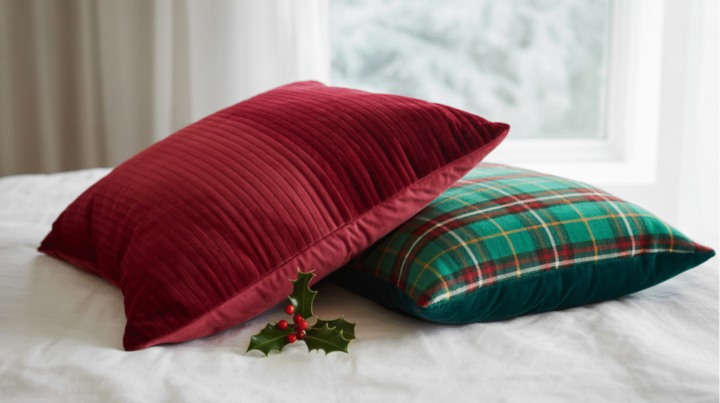 Red and Green Pillows