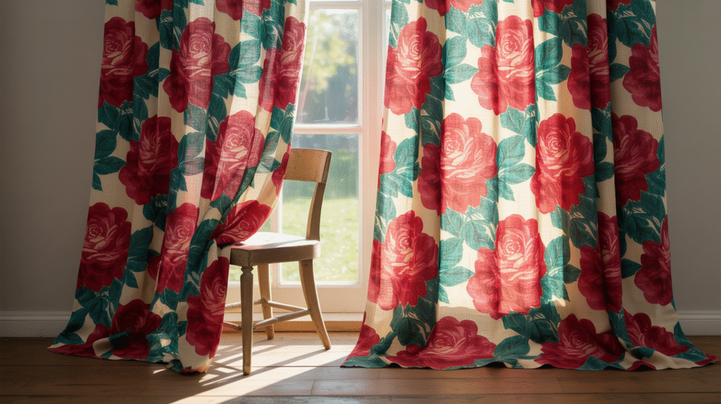 Floral Print Curtains