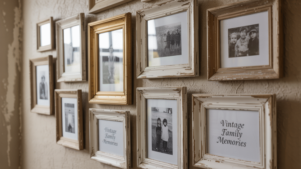 Distressed Photo Frames & Gallery Wall
