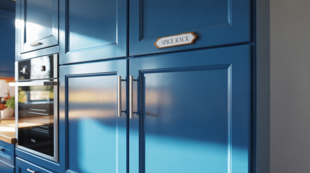 Floor-to-Ceiling Blue Cabinet