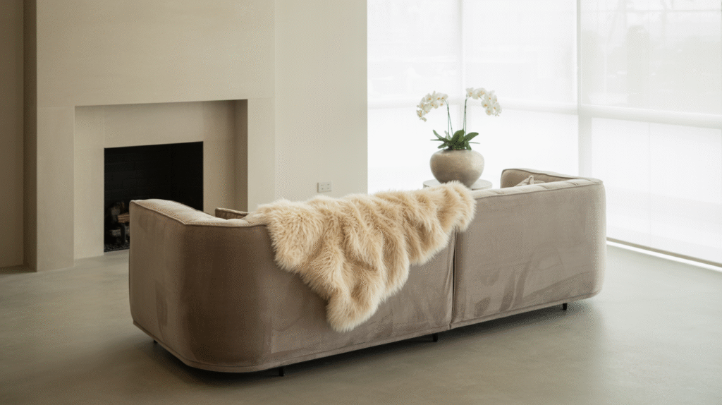 Crisp Lines with Faux Fur Accents