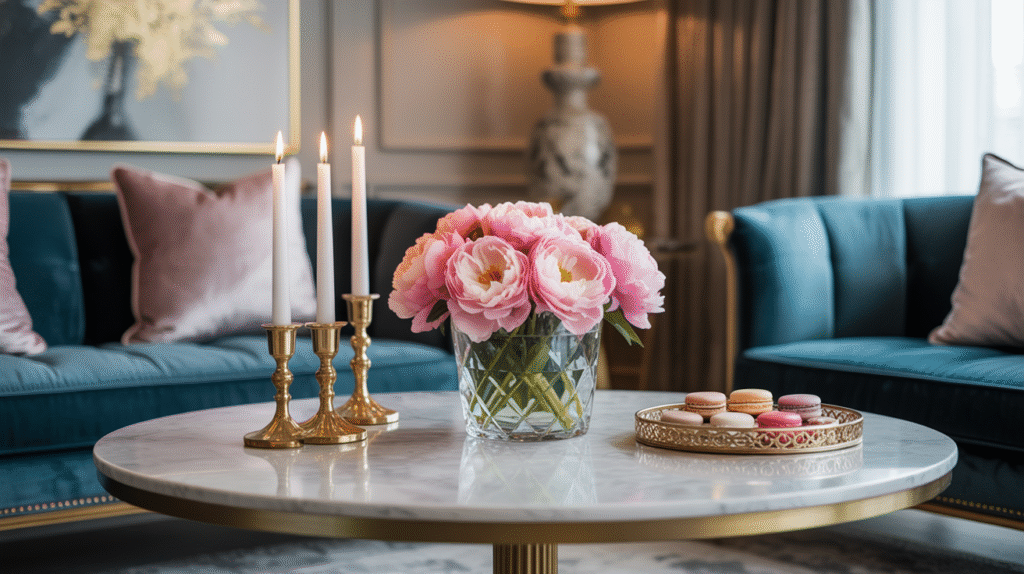Marble-Top Coffee Table