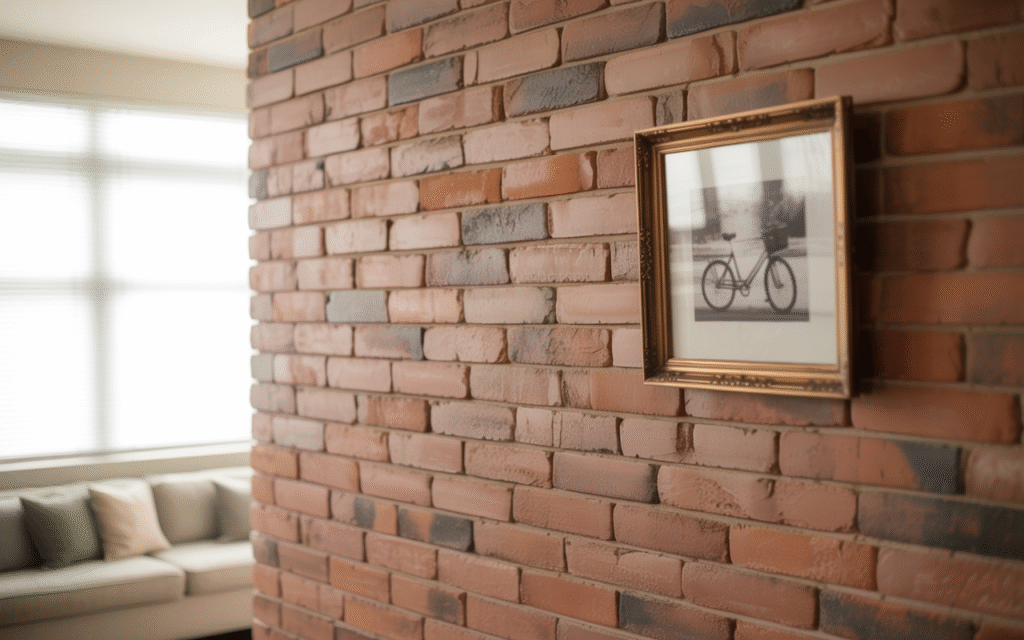 Worn Brick or Stone Accent Wall