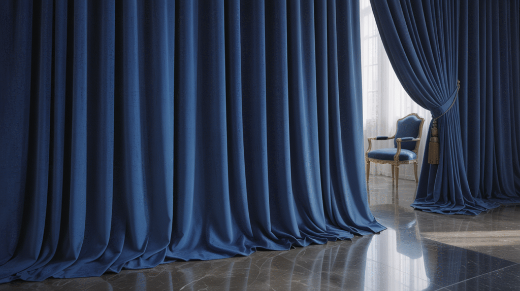 Royal Blue Velvet Curtains