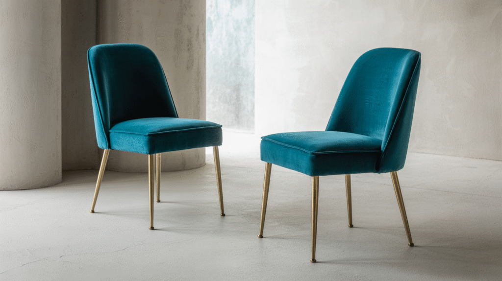 Teal Velvet Chairs