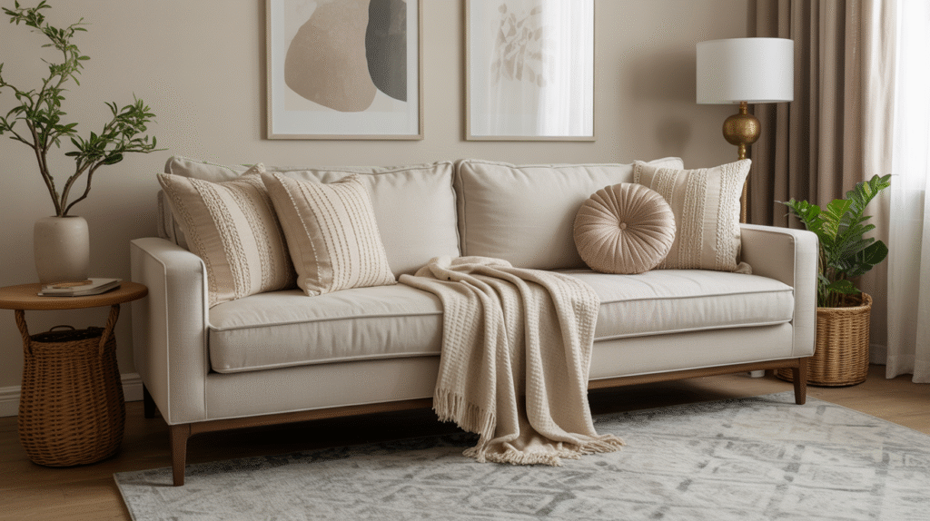 Add Decorative Throws and Pillows