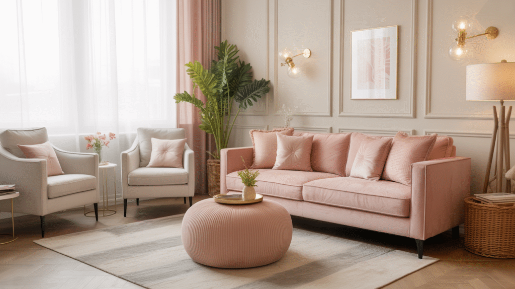 Blush Pink Sofa