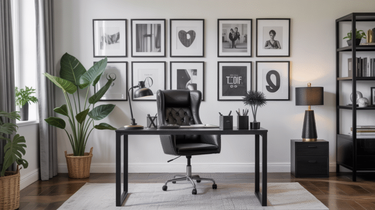 19 Black and White Home Office Ideas for a Chic Monochrome Workspace