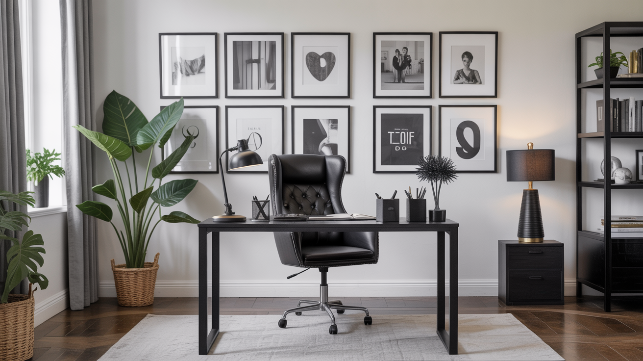 19 Black and White Home Office Ideas for a Chic Monochrome Workspace