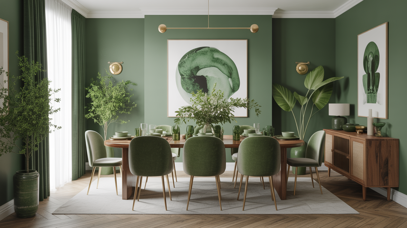 18 Green Dining Room Ideas That Blend Elegance with Freshness