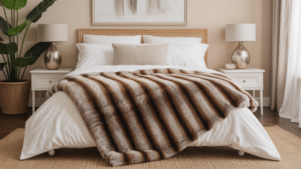Faux Fur Throw Blanket