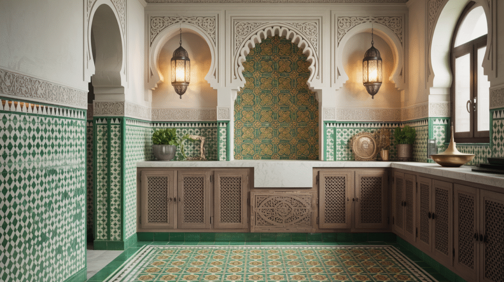 Green & Yellow Moroccan Tiles
