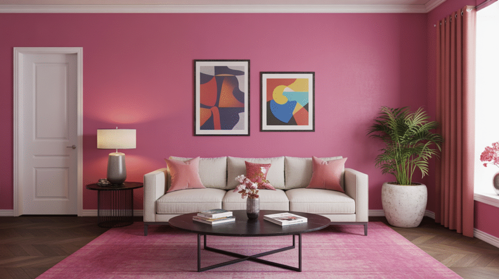 Hot Pink Feature Wall
