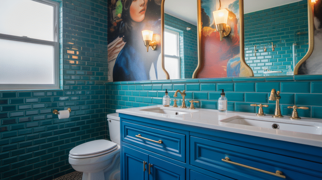 Make a Statement with a Cobalt Vanity