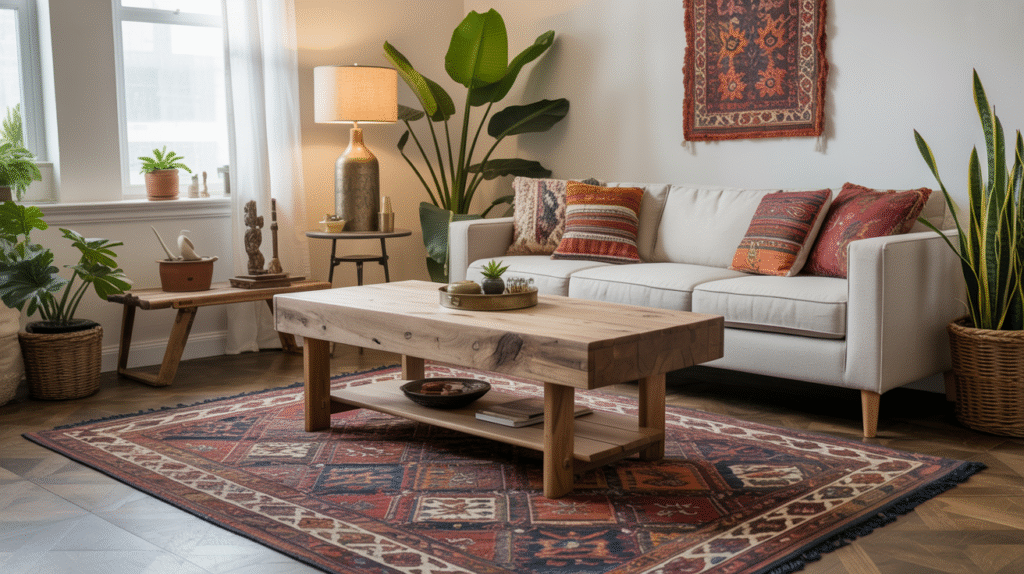 Natural Wood Coffee Table