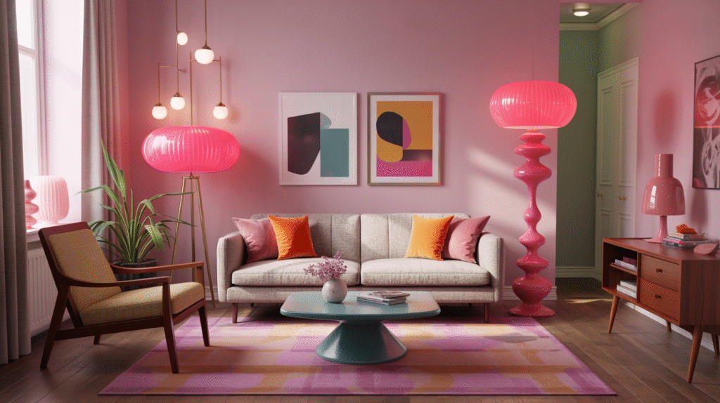 Retro Hot Pink Lamp