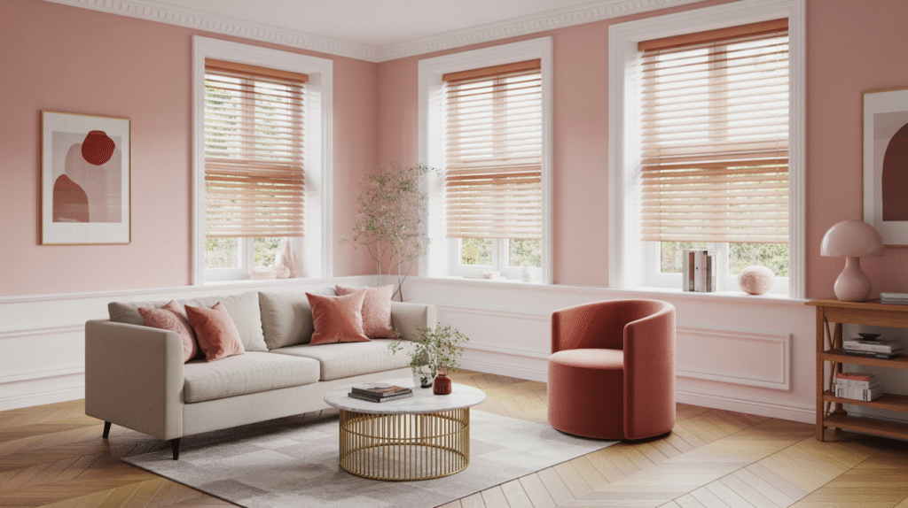  Rosy Pink Window Blinds