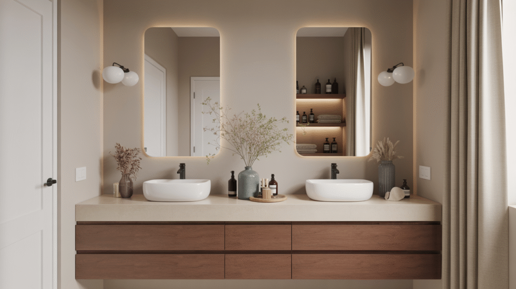 Double Vanity Centerpiece