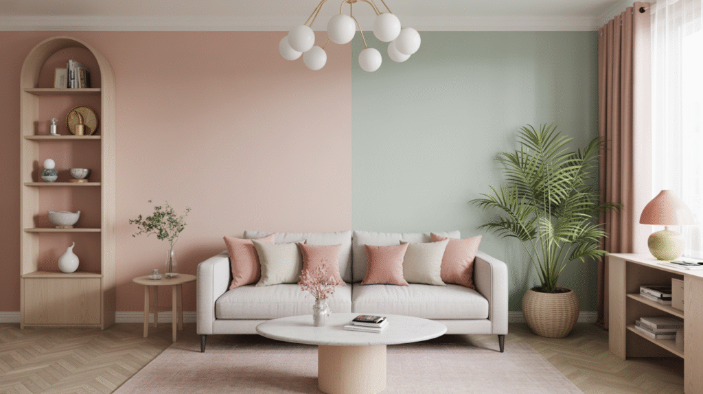 Two-Tone Pastel Accent Wall