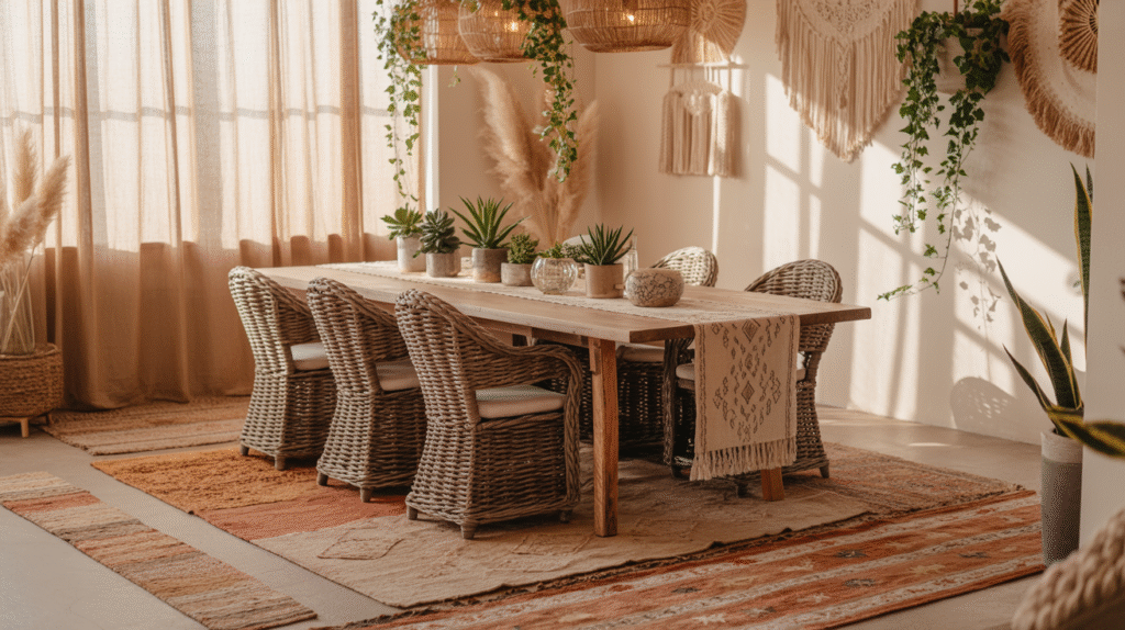 Layered Area Rugs for Depth