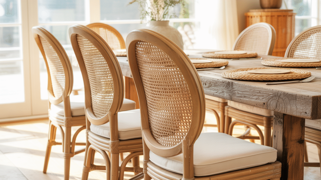 Rattan Chairs for Effortless Texture