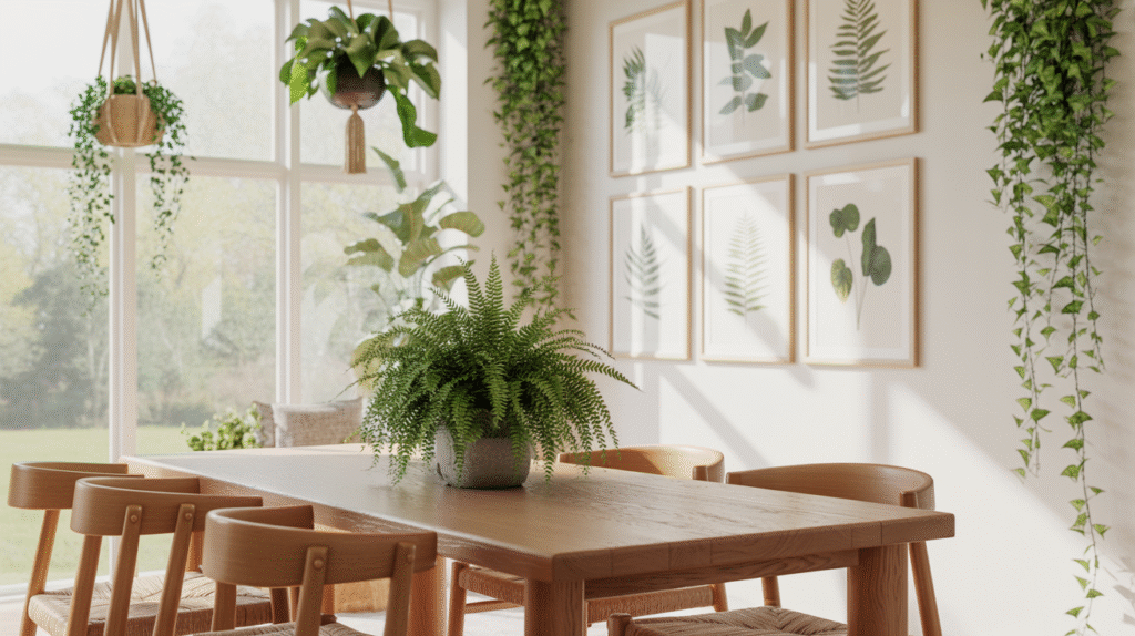 Botanical Prints and Green Accents