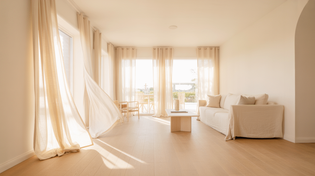 Sheer White Curtains