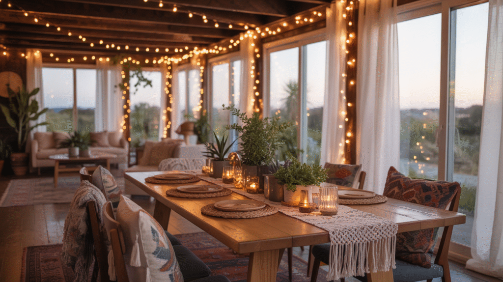 String Lights for a Magical Evening Mood