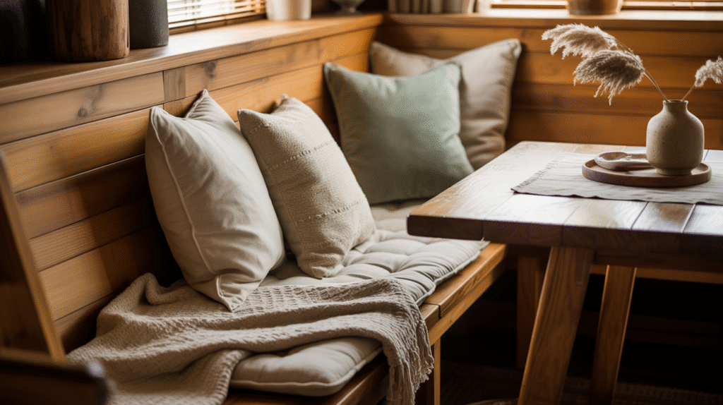 Cozy Bench Seating with Cushions