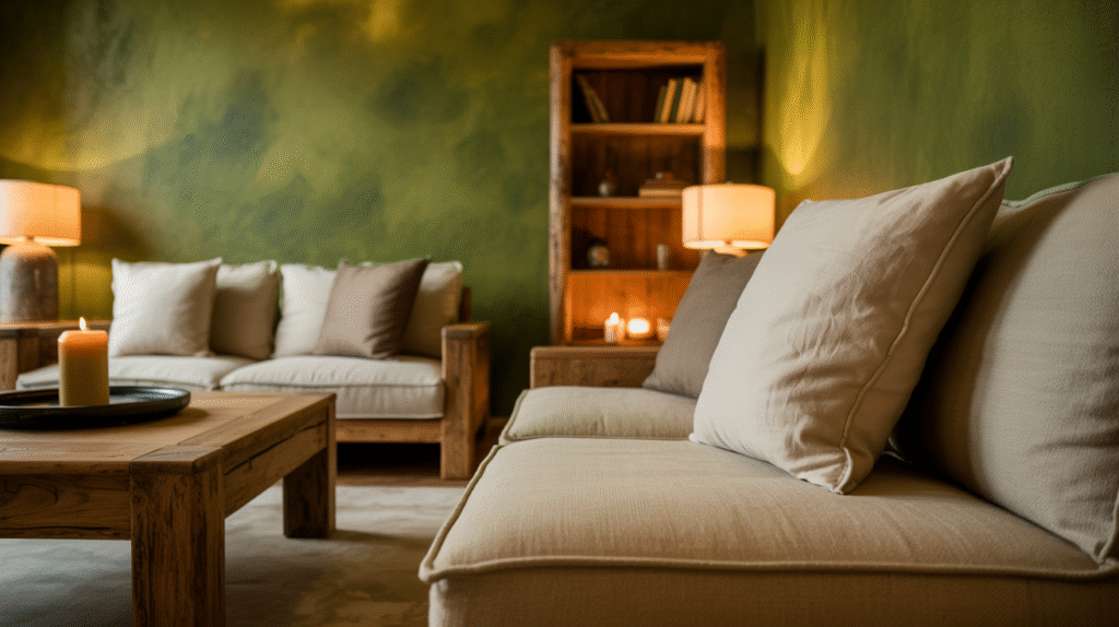 Moss Green and Rustic Oak Charm